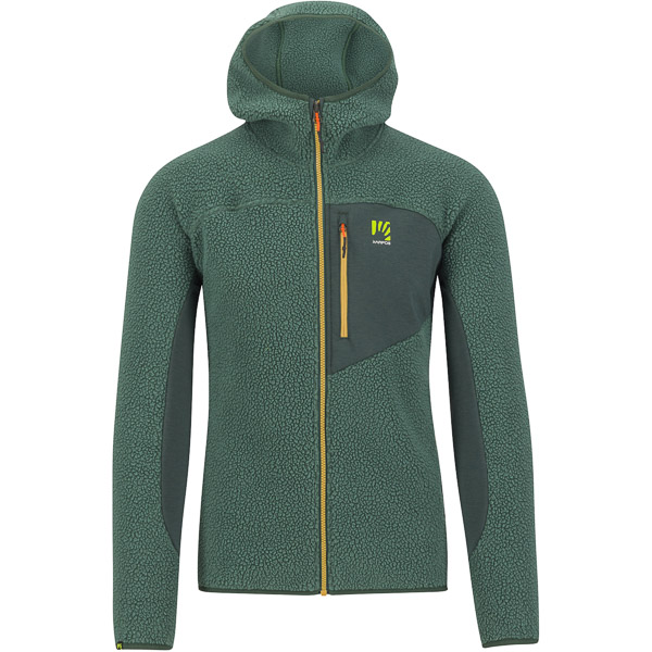 KARPOS 80’S HOODIE FLEECE SMOKE PINE/JUNGLE GREEN