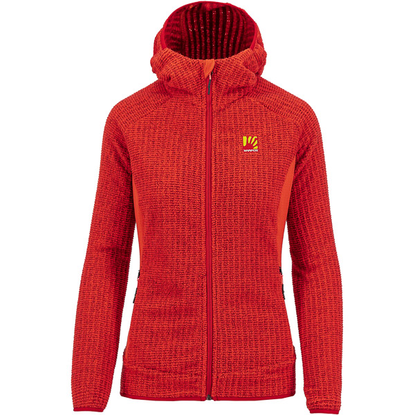 KARPOS ROCCHETTA W HOODIE FLEECE POINSETTIA