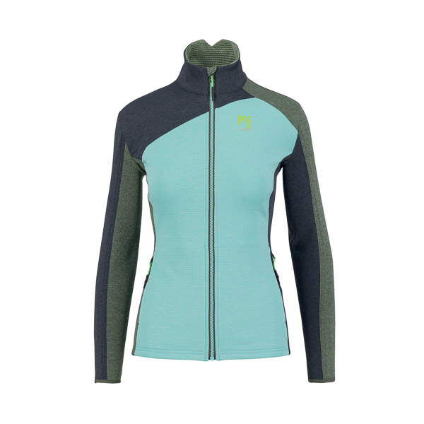 Karpos Federa Full-Zip W Fleece Aqua Ski/Black Sand/Thyme