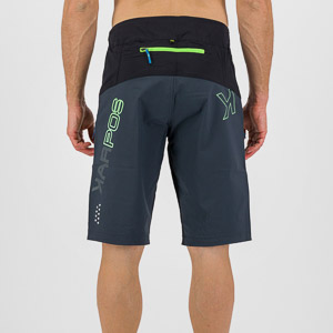 Karpos Rapid Baggy Short Black/Dark Grey/Green Fluo