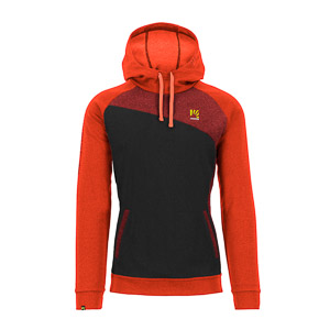 Pramper Hoodie Fleece Black/grenadine/biking Red