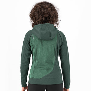 KARPOS PRAMPER ZIP HOODIE W FLEECE FROSTY S/JUNGLE GREEN