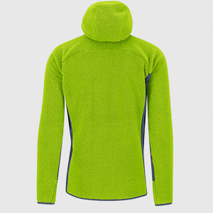 KARPOS 80’S HOODIE FLEECE LIME GREEN/DARK SLATE