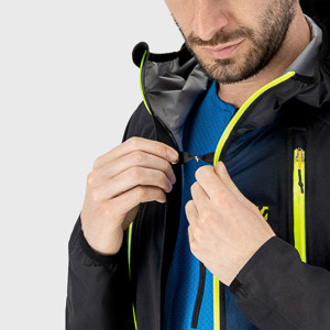 Karpos Lavaredo Rain Jacket Black/Green Fluo