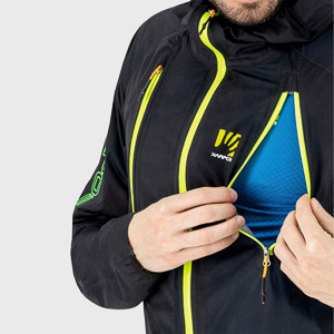 Karpos Lavaredo Rain Jacket Black/Green Fluo