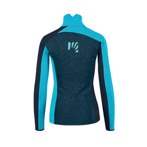 Karpos Federa Half-Zip W Fleece Midnight/Blue Atoll/Vulcan