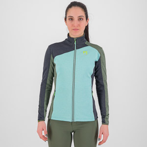 Karpos Federa Full-Zip W Fleece Aqua Ski/Black Sand/Thyme