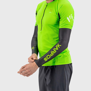 Karpos Lavaredo Plus Arm Warmers Black/Green Fluo