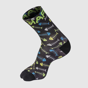 Karpos Green Fire Socks Black/Green F/Yellow F/White