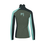 Karpos Federa Half-Zip W Fleece Thyme/Black Sand/Aqua Ski